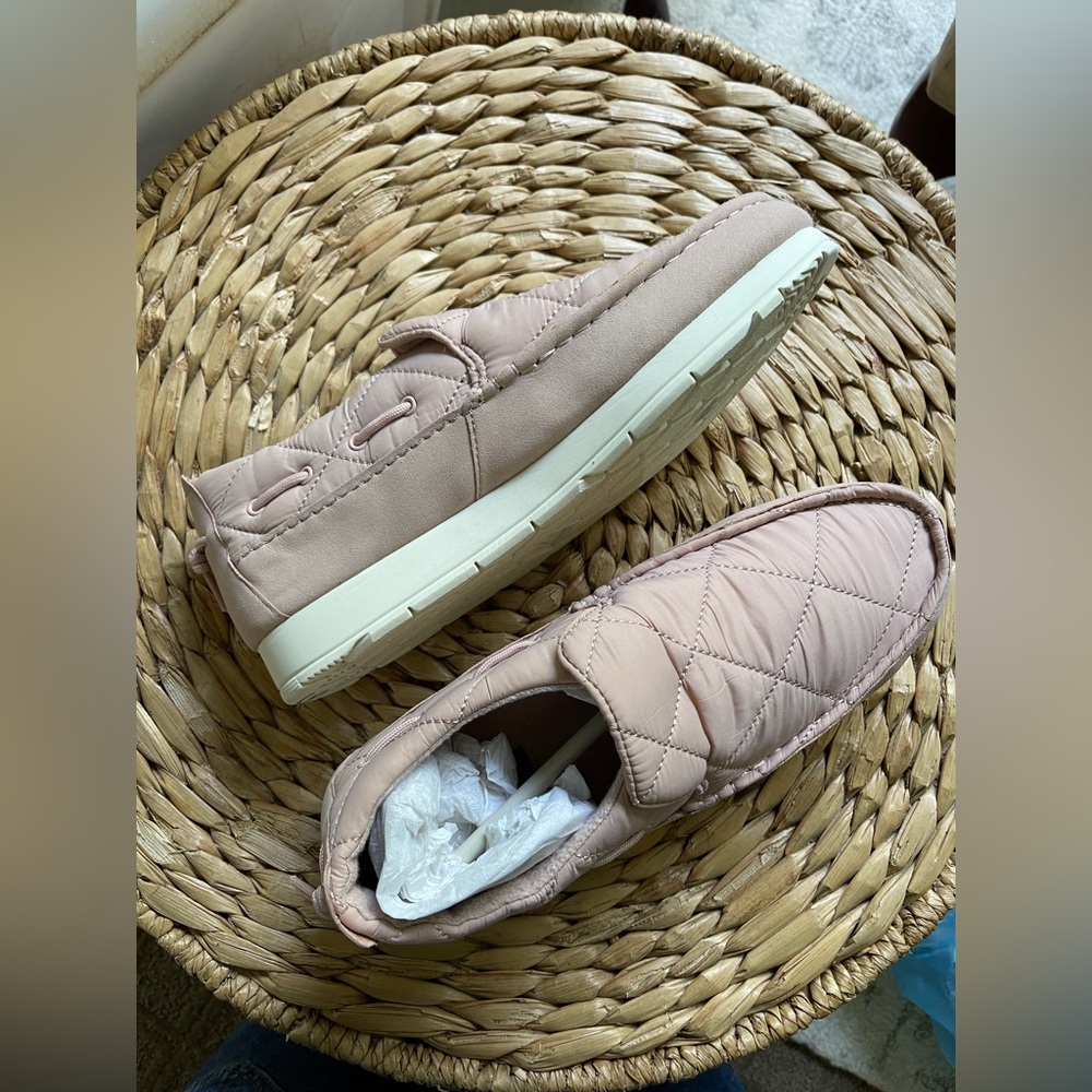 Sperry Women's Blush Nylon Quilted Moc Siders Moccasins